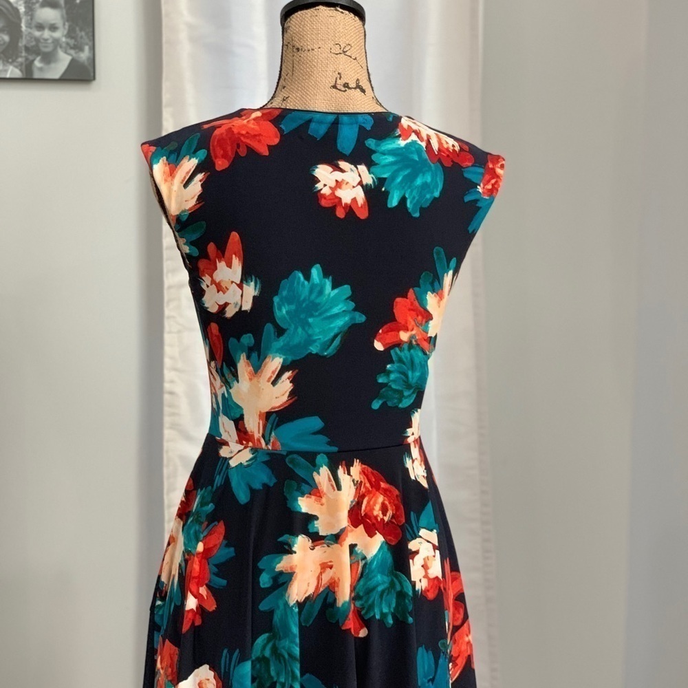 Ellen Tracy bold print floral dress size S - Picture 6 of 8